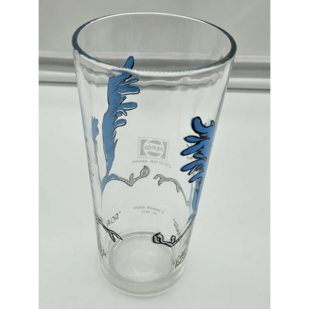 Vintage Pepsi Road Runner Collector Series Glass 1973 Warner Bros Beep Beep